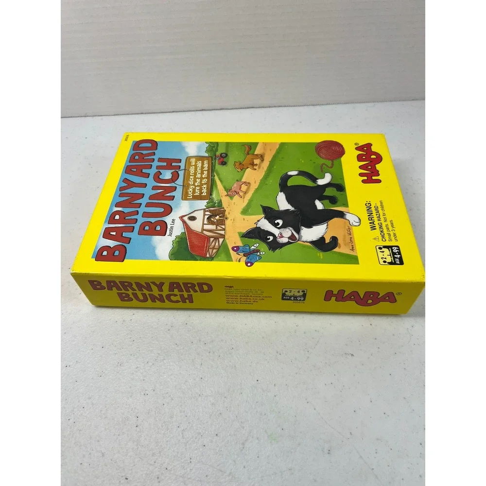 HABA Barnyard Bunch Board Game 305676 Justin Lee Animals Complete Kids Ages 4+